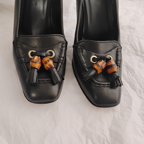 Gucci High Heel Loafers - Size 8b - Black - Leather - Picture 16 of 16
